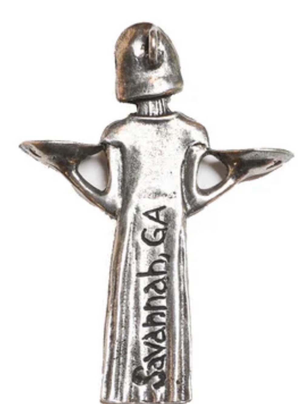 Silver-tone Woman Bird Girl Ornament Charm - Silver - Picture 2 of 2